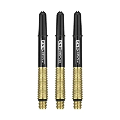 Abbildung von Target Darts Gold Pro Grip Evo Aluminium Dartschäfte Mittel