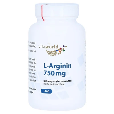Abbildung von Arginin 750 mg Kapseln 100 St