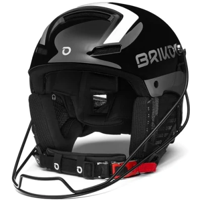 Abbildung von Briko Unisex Erwachsene Helm Helmet, Shiny Black Silver, 62