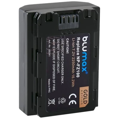 Abbildung von Blumax Akku ersetzt Sony NP FZ100 2250mAh für Alpha FX30 7 IV 7c 7RIV 7RV 7RIII ZV E1
