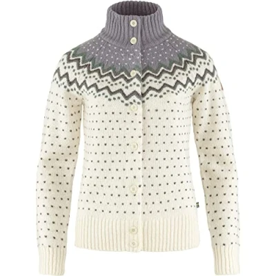 Abbildung von Fjallraven 84148 113 055 Övik Knit Cardigan W/Övik W Sweatshirt Damen Chalk White Flint Grey Größe S
