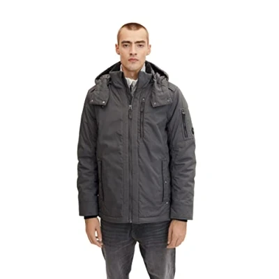 Abbildung von TOM TAILOR Herren Winterjacke mit Teddyfell 1032492, 10743 Cyber Grey, XL