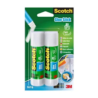 Abbildung von Scotch Permanent Glue Stick, 2 Sticks, 21g per Stick Solvent free and water based adhesive