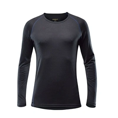 Abbildung von Devold of Norway Breeze LS Shirt Crew Neck Men Herren Funktionsunterhemd (Schwarz XXL ) Laufbekleidung