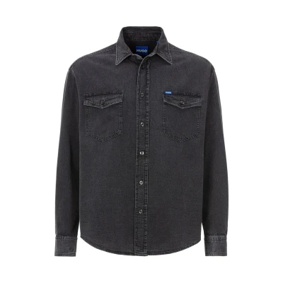 Abbildung von HUGO Ebino Hemd, Herren, Größe: Small, Dark grey