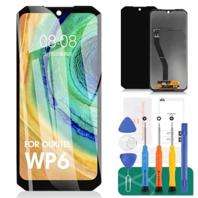 Abbildung von für Oukitel WP6 LCD Display Bildschirm Ersatz Touch Digitizer Montage Reparatur Sets (Schwarz, ohne Rahmen)