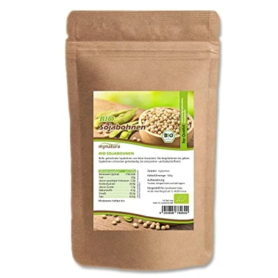 Abbildung von Mynatura Bio Sojabohnen I Soja Bohnen Naturprodukt Getrocknete Sojabohne Unbehandelt Qualität Beutel (3000g)
