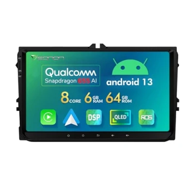 Abbildung von Eonon Android 13 Autoradio für VW Golf T5 Radio Seat Skoda 6+64GB 8 Core 9&quot;Autoradio mit Bluetooth Snapdragon 665, kabellos CarPlay Auto,autoradio 2din GPS AM/FM WiFi DSP VWA12S