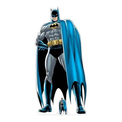 Abbildung von SC4253 Star Cutouts Batman Pappaufsteller Perfekt für Geburtstage, Geschenke, Partys &amp; Fans Blauer Umhang