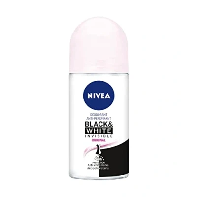 Abbildung von NIVEA Black &amp; White Invisible Original Roll on im 6er Pack (6 x 50 ml), Antitranspirant für weiche Haut mit Duft, Deodorant zum Schutz der Kleidung