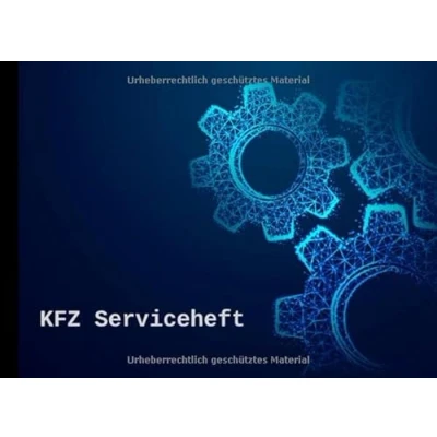 Abbildung von KFZ Serviceheft: Scheckheft universal für alle PKW Marken und Modelle Zahnräder Motiv
