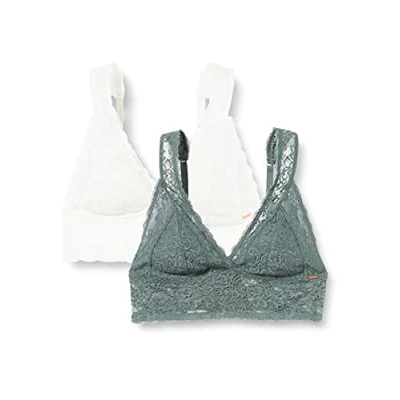 Abbildung von Dorina LANA 2 PACK Triangel BH, Damen, Größe: 38, Green/ivory