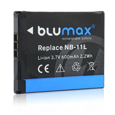 Abbildung von Blumax NB 11L 11LH Akku kompatibel mit Canon Powershot SX430 is ixus 185 190 180 175 600mAh 3,7V 2,2Wh