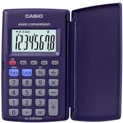 Abbildung von CASIO Taschenrechner HL 820VERA, mit Schutzklappe, 8 stellig