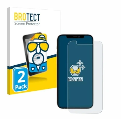 Abbildung von BROTECT Entspiegelungs Schutzfolie für Apple iPhone 12/12 Pro (2 Stück) Matte Displayschutz Folie, Anti Reflex, Fingerprint