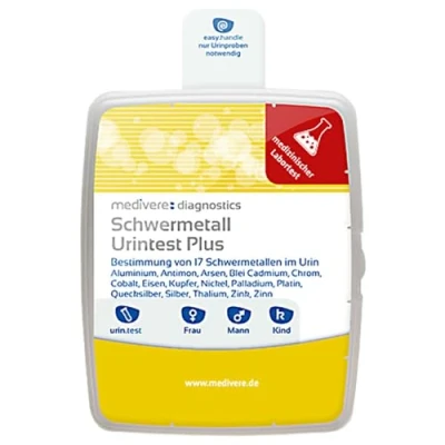 Abbildung von medivere Schwermetall Urintest Plus Bestimmung von 17 Schwermetallen