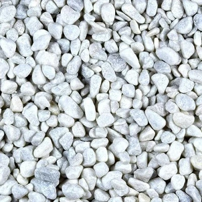 Abbildung von GarPet Kieselsteine Zierkies 25 kg Aquarium Carrara Weiß Garten Kies Marmor Gabion