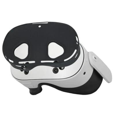 Abbildung von VR Headset Shell Schutzhülle für Meta Quest 3S,Silikon Front Face Protector Abdeckung Kompatibel mit 3S Schockproof &amp; Dauerhafter umfassender Schutz (schwarz Q3S)
