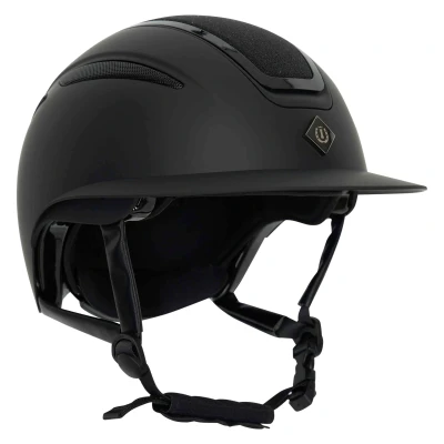 Abbildung von Imperial Riding Unisex Erwachsene Reithelm IRHOlania Deluxe Big Visor, Black Glitter, M