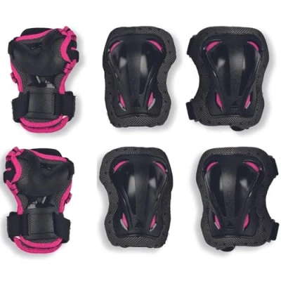 Abbildung von Rollerblade Schutzset Junior 3er Pack XXS, Schwarz/Rosa