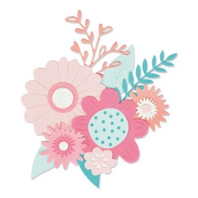 Abbildung von Sizzix 3 D Texture Fades Embossing Folder, gesteppt von Tim Holtz, 665734, multicolor, One Size