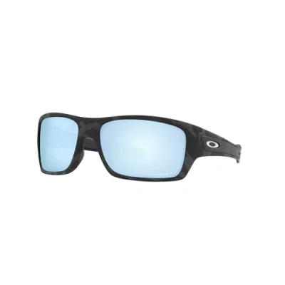Abbildung von Oakley Unisex Turbine Sonnenbrille, Mattschwarz Camo/Prizm Tiefwasser polarisiert, 63