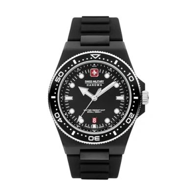 Abbildung von Swiss Military Hanowa Herren Analog Quarz Uhr mit Silikon Armband SMWGN0001180