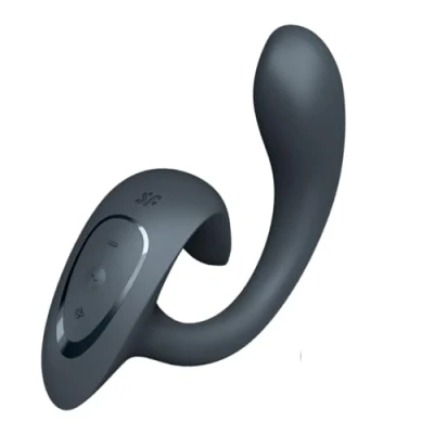 Abbildung von Satisfyer G for Goddess 1 16,5 cm Rabbit Vibrator Klitoris &amp; Punkt Stimulation 12 Vibrationsprogramme Wiederaufladbar Wasserdicht (IPX7) Hautfreundliches Silikon, Farbe:anthrazit