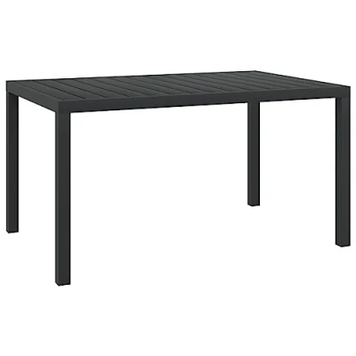 Abbildung von vidaXL Garten Esstisch Witterungsbeständig Gartentisch Gartenmöbel Tisch Balkontisch Terrassentisch WPC Aluminium 150x90x74cm Schwarz