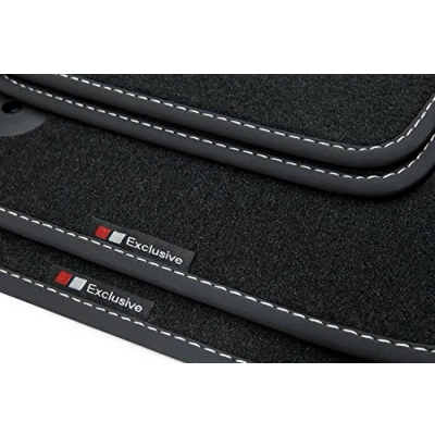 Abbildung von teileplus24 BEF908 Fußmatten Exclusive line Design kompatibel mit Ford Puma 2 2020 Ziernähte