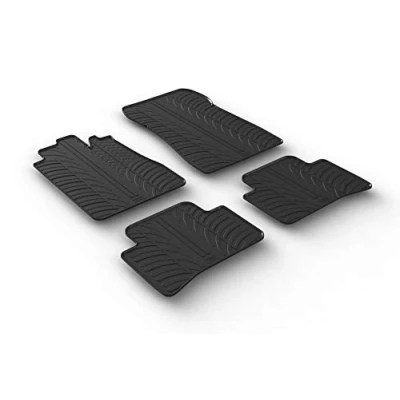 Abbildung von Gledring 0507 Fußmattensatz Gummi vorne und hinten 4 schwarz 750mm 550mm MERCEDES BENZ: C Klasse Limousine