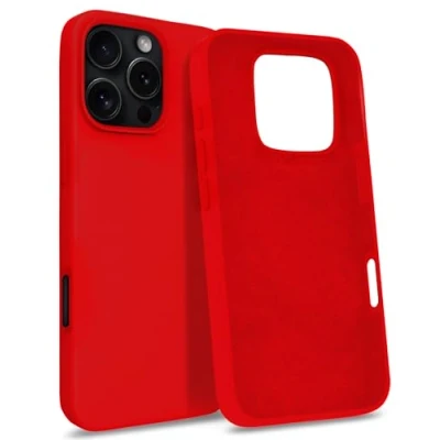 Abbildung von MyGadget Hülle für iPhone 16 Pro Max Gummierte Handyhülle [ 3 Layer Struktur ] Schutzhülle mit Soft Inlay &amp; Hardcase Cover außen Rot