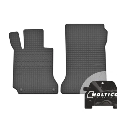 Abbildung von moto MOLTICO Vorne Gummi Automatten Gummimatten Passgenau Allwetter Fussmatten Auto passend für Mercedes Benz C W204 (2007 2014)