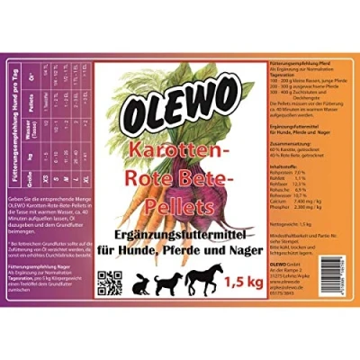 Abbildung von Olewo Karotten Rote Beete Pellets 1,5 kg