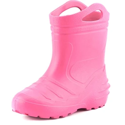 Abbildung von Ladeheid federleichte Regenschuhe Kinder mit Griffen KL051 Gummistiefel herausnehmbares Innenfutter