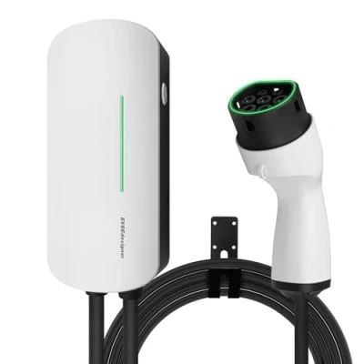 Abbildung von EVSEdesigner Wallbox 22kW Typ 2 Heimladestation für Elektrofahrzeuge Dreiphasiges 6M Kabel den Außen und Innenbereich