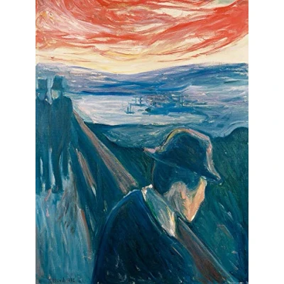Abbildung von 1art1 Edvard Munch Poster Die Verzweiflung, 1892 Kunstdruck Bild 80x60 cm