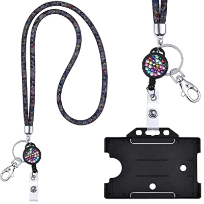 Abbildung von WEBBOMB Schlüsselanhänger Kristall Lanyard + Jojo Set Kartenhalter Umhängeband Schlüsselband