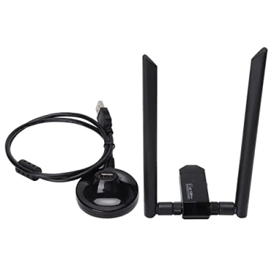 Abbildung von Netzwerkkarte, 1200Mbps 2.4G/5G Dual Band Wireless WiFi Adapter, USB 3.0 Long Range Adapter Fit für Windows XP/7/8/10