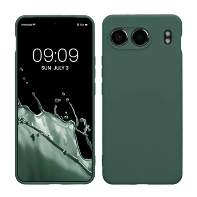 Abbildung von kwmobile Handyhülle kompatibel mit OnePlus Nord 4 5G Hülle Handy Case aus weichem Silikon in Tannengrün