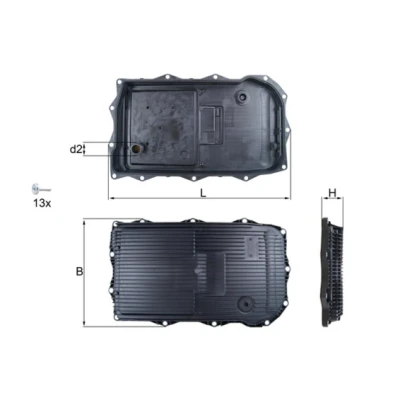 Abbildung von MAHLE ORIGINAL HX 184KIT Ölwanne, Automatikgetriebe mit Dichtung Filter BMW: 2 Active Tourer, Gran 5 Touring, JEEP: GRAND CHEROKEE 4