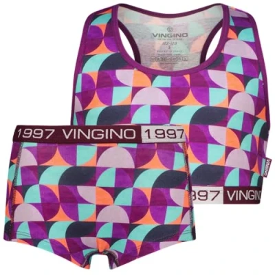 Abbildung von Vingino Girl&#039;s G 243 4 Graphic Racer Set Comfort, Magic Purple, 12 Jahre