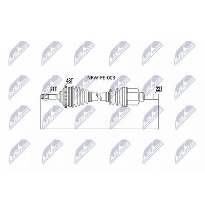 Abbildung von Antriebswelle NTY NPW PE 003