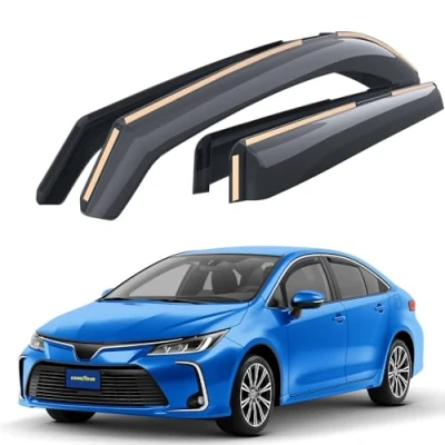 Abbildung von Goodyear Windabweiser für/kompatible mit Toyota Corolla 2020 2024 nur Sedan.Autofenster Regenschutz, Regenabweiser, Integrierte Deflektoren,4 Stück