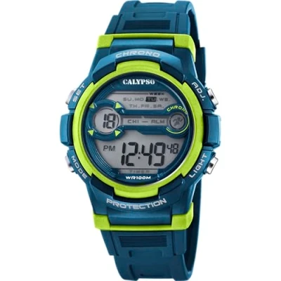 Abbildung von Calypso WATCHES Digitaluhr Jugend Uhr Digital K5808/3 PU, (Digitaluhr), Jugenduhr rund, groß (ca. 40mm), Kunststoffarmband, Sport Style