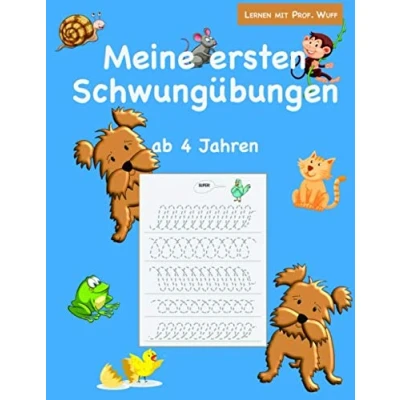 Abbildung von lernen mit Prof. Wuff: Meine ersten Schwungübungen ab 4 Jahren: Übungsheft zur Förderung der Feinmotorik und Hand Augen Koordination Schreiben für Vorschule &amp; Kindergarten