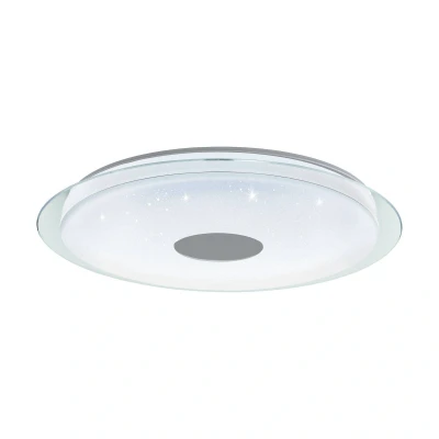 Abbildung von Eglo 900006 LED Deckenleuchte LANCIANO Z weiss, chrom, transparent H:9.5 Ø:77cm dimmbar 2700 6500K mit Connect Funktion