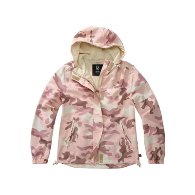 Abbildung von Brandit Windbreaker Frontzip Leichte Jacke, Damen, Größe: XS, Candy camo