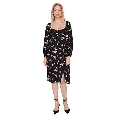 Abbildung von Trendyol Damen Knitting Detailed Knitwear Dress Kleid, Black, 40