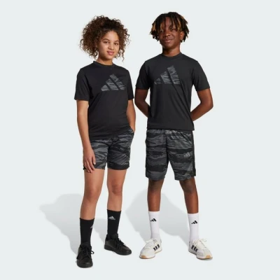Abbildung von adidas Sportswear Essentials Camouflage Printed KIDS Shorts für Kinder, Größe: 116, Black/grey five/grey six/carbon